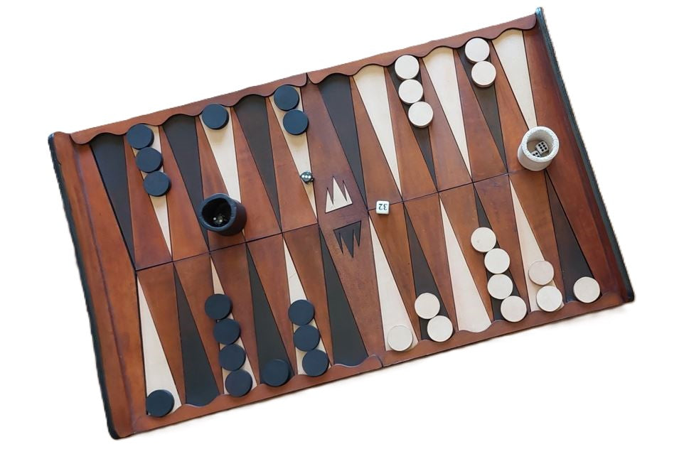 BACKGAMMON LEATHER GAME