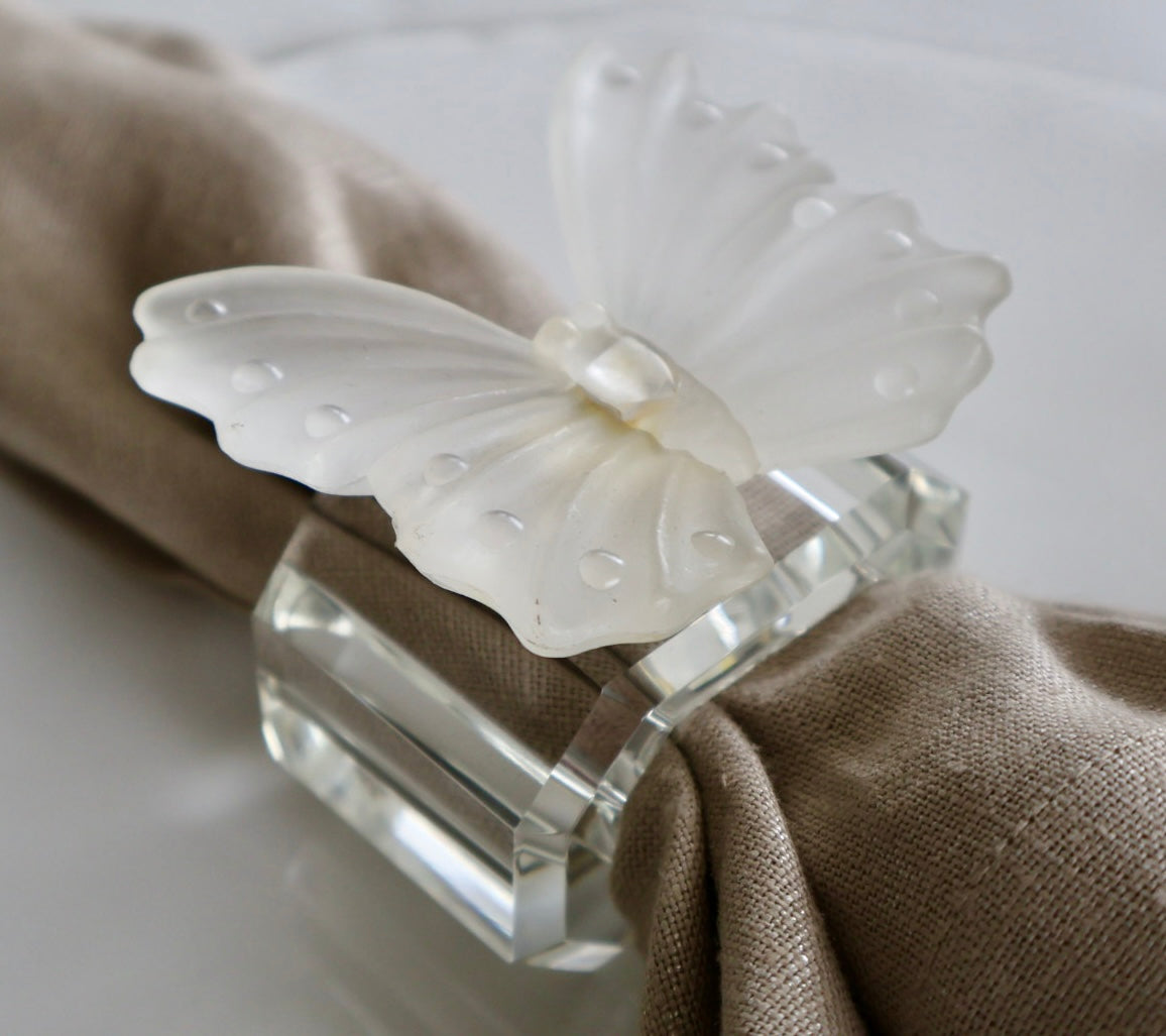 Butterfly Crystal Napkin Ring / Set of 4