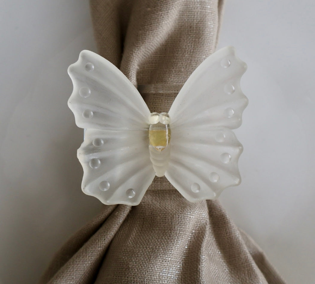 Butterfly Crystal Napkin Ring / Set of 4