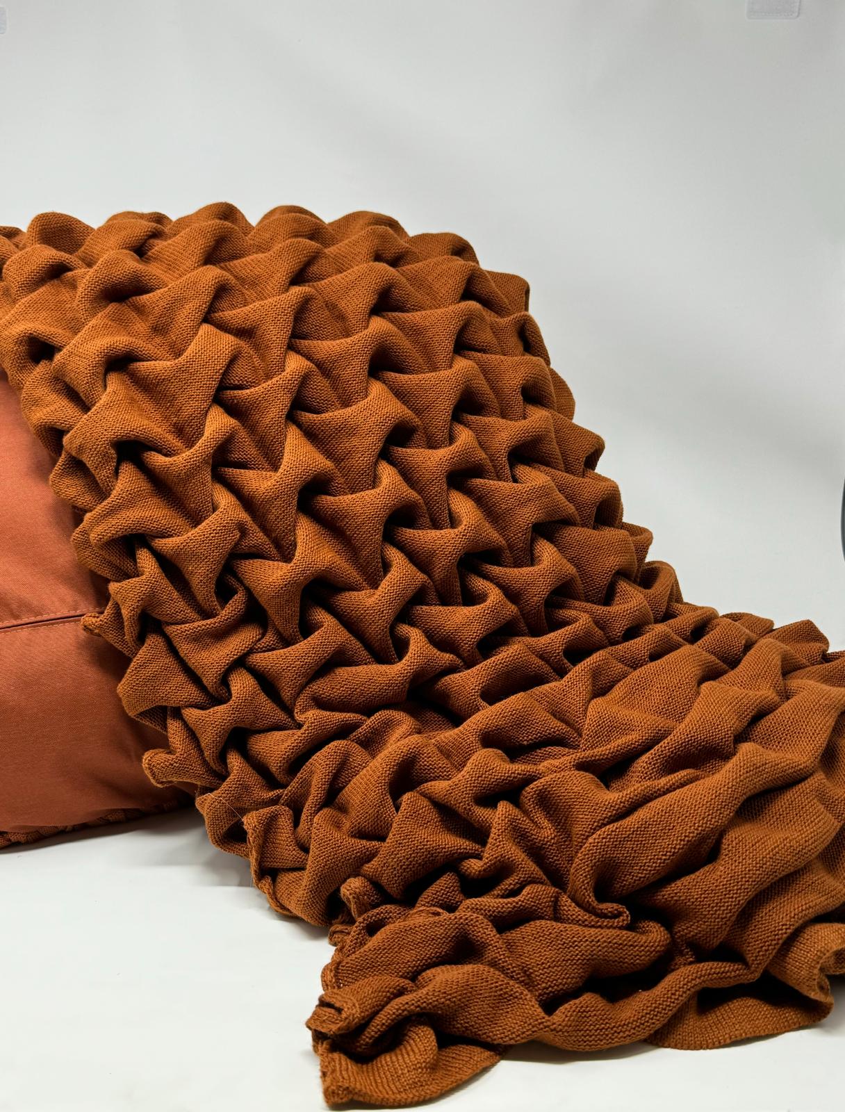 Origami throw blanket