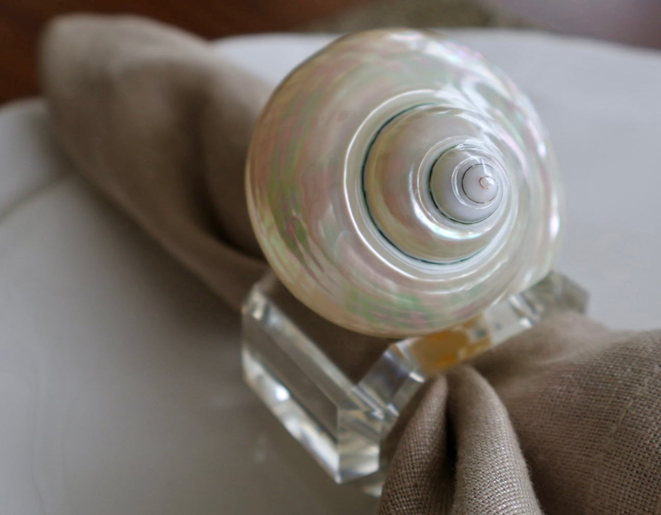 Pearl Turbo Crystal Napkin Ring / Set of 4