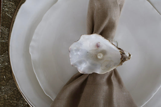 Oyster Crystal Napkin Ring / Set of 4