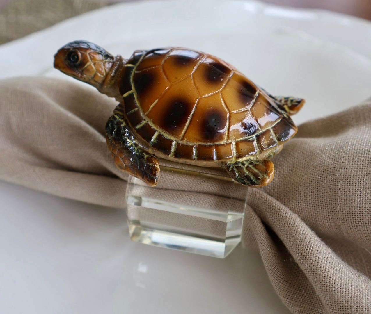 Turtle Crystal Napkin Ring / Set of 4