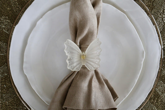 Butterfly Crystal Napkin Ring / Set of 4