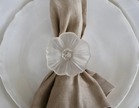 Daisy Crystal Napkin Ring / Set of 4